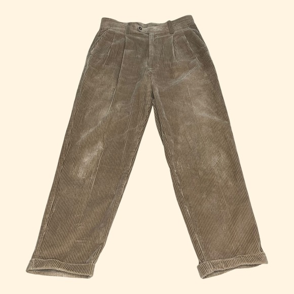 Bill Robinson Sons Other - Vintage Bill Robinson Sons Brown Corduroy Pleated Relaxed Fit Mens Pants 32 x 30